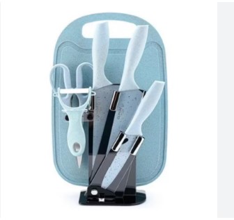 Miniatura 3 de Cuchillos En Acero Con Base Y Tabla X7